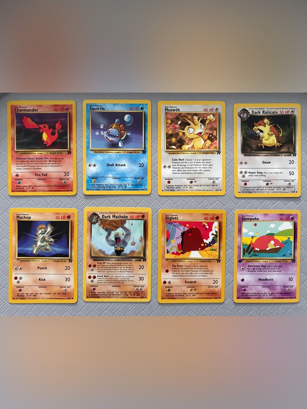 Pokémon Team Rocket Vintage WOTC 1st Edition & Unlimited Card Lot 8 Cards